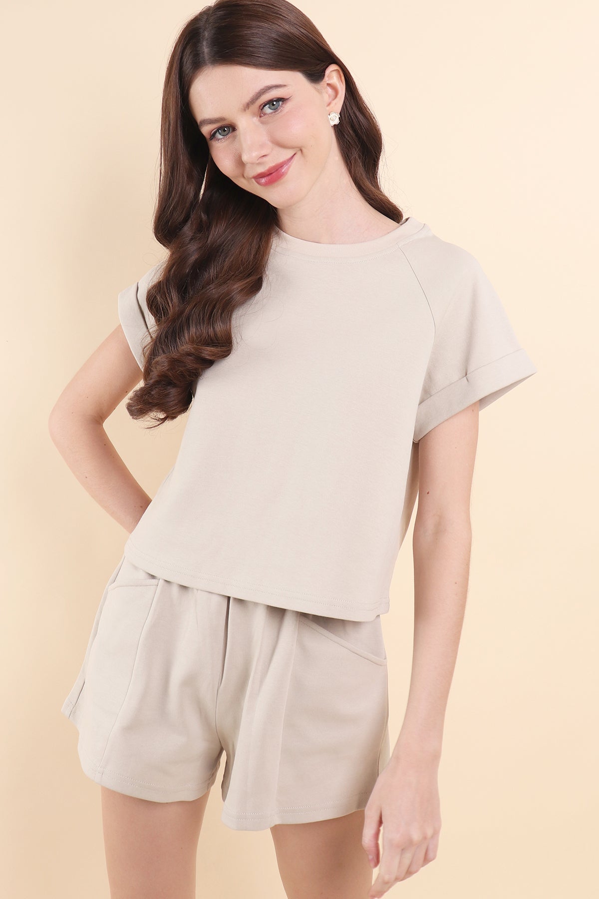 YUMI Cuff Sleeve Loungewear set