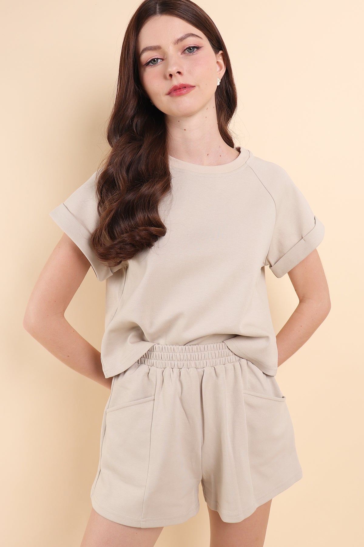 YUMI Cuff Sleeve Loungewear set