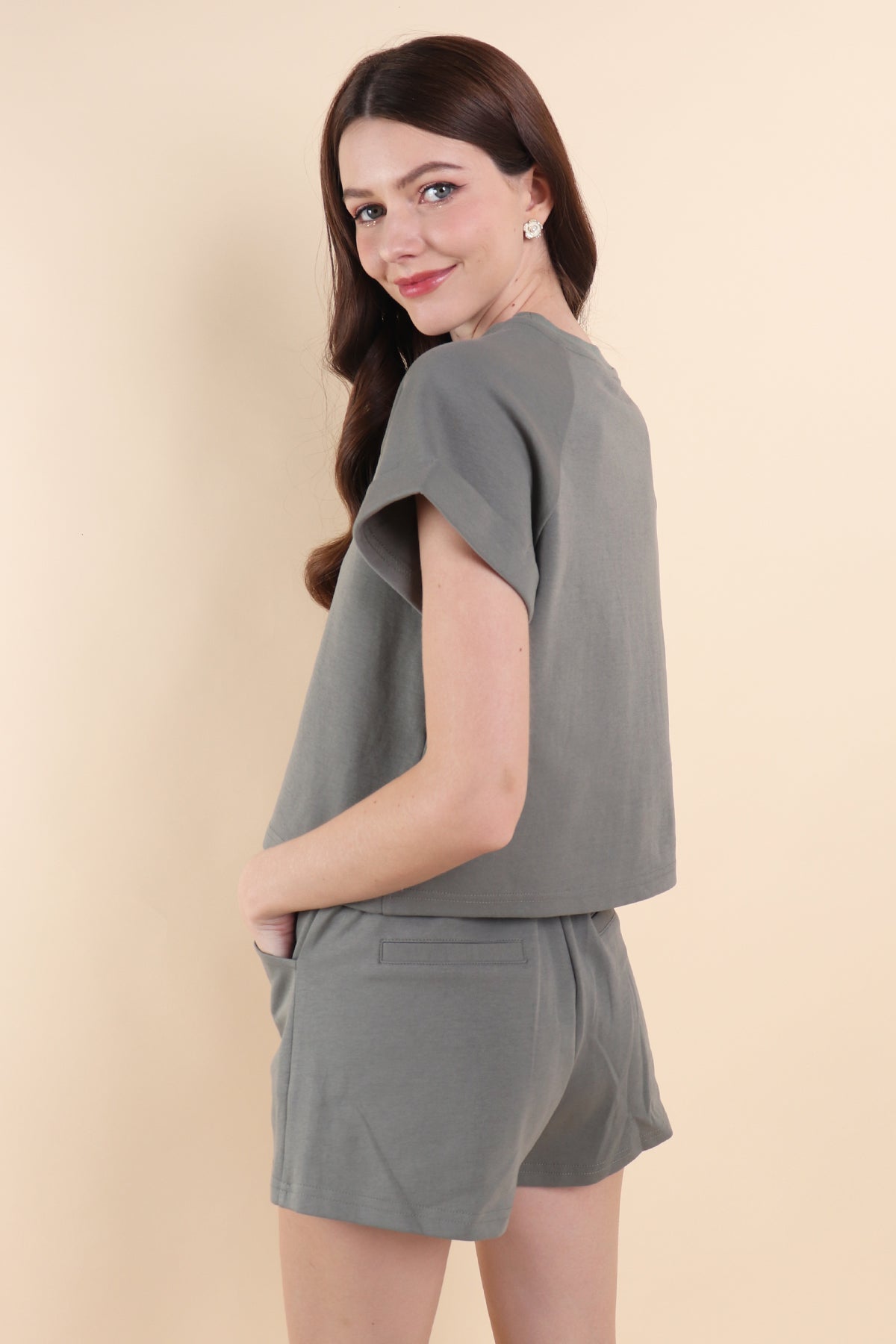YUMI Cuff Sleeve Loungewear set