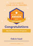 Best Bedding store in Singapore award