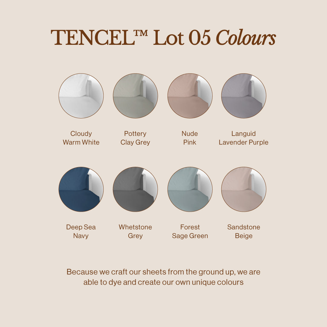 Oak &amp; Sand TENCEL Lyocell bedsheet colour options