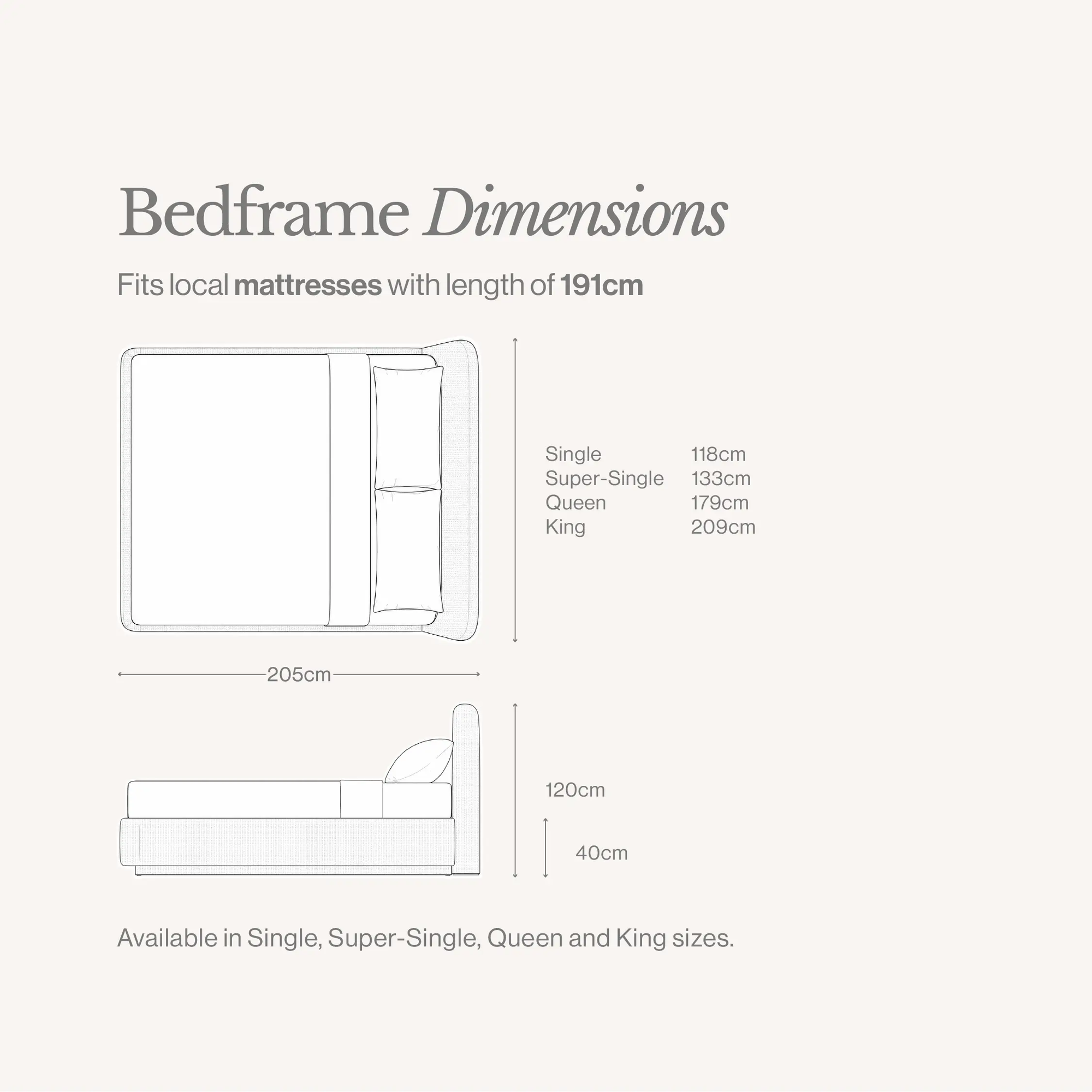 Velia Malmo™ Storage Bedframe with Upholstery