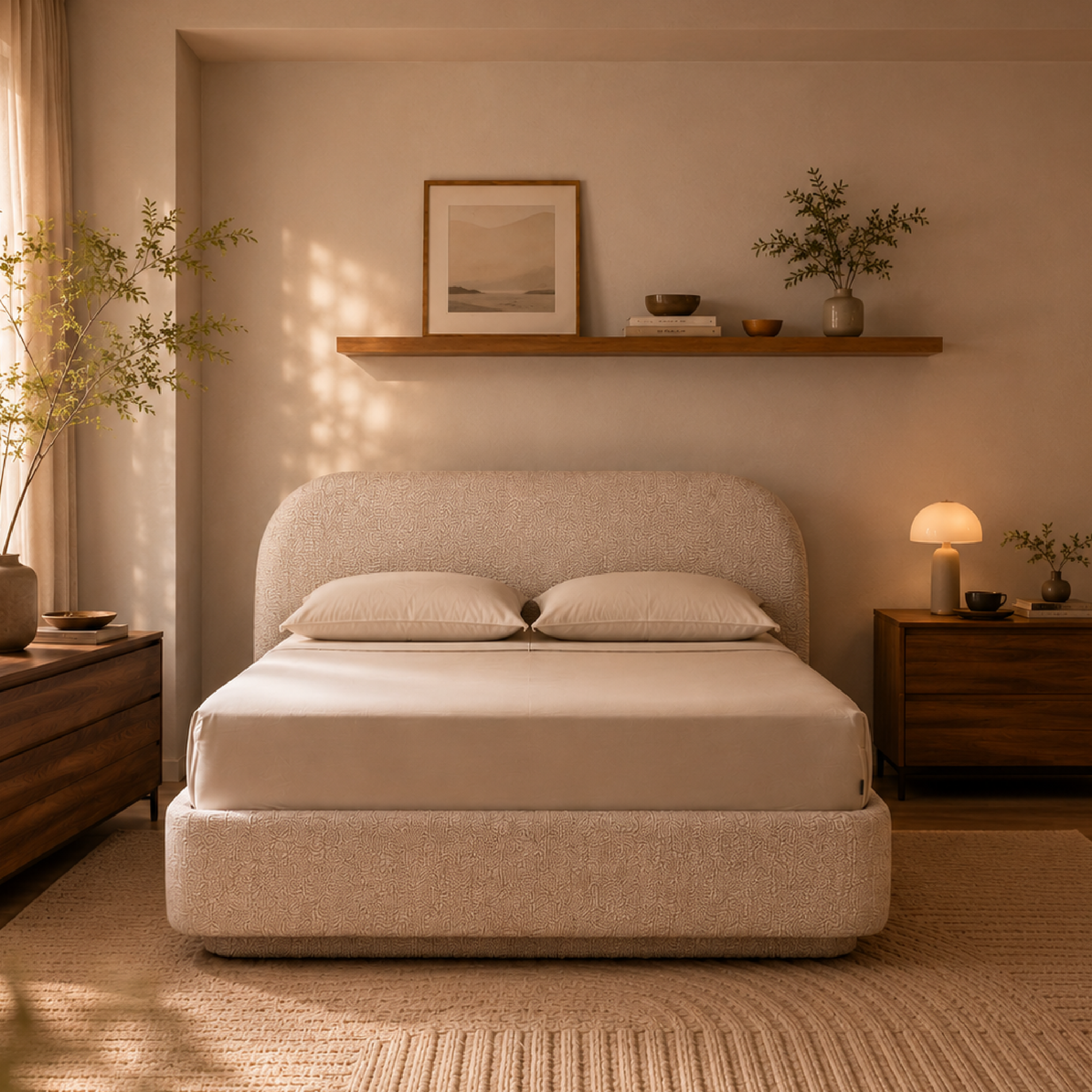 Velia Malmo™ Storage Bedframe with Upholstery