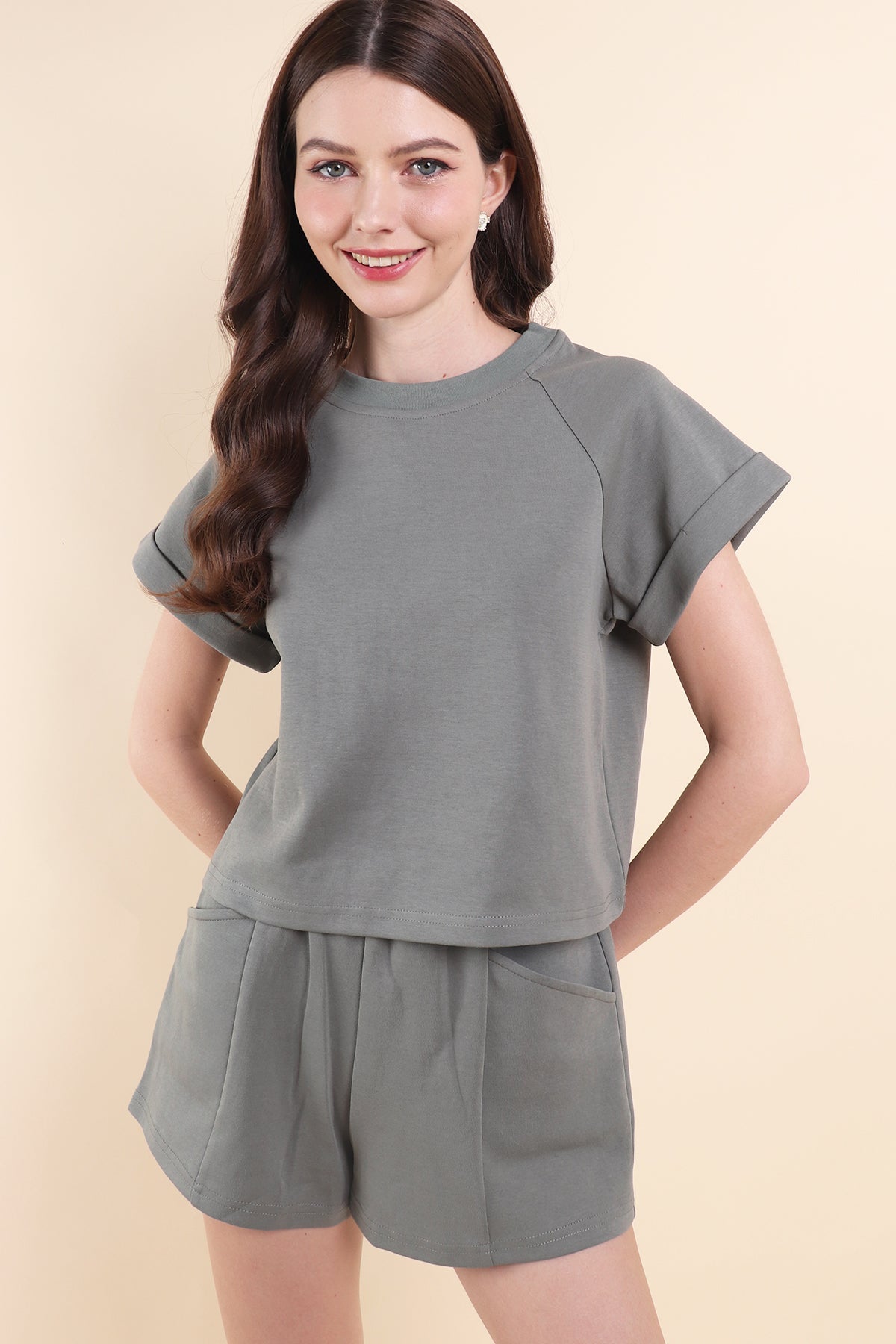 YUMI Cuff Sleeve Loungewear set