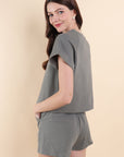 YUMI Cuff Sleeve Loungewear set