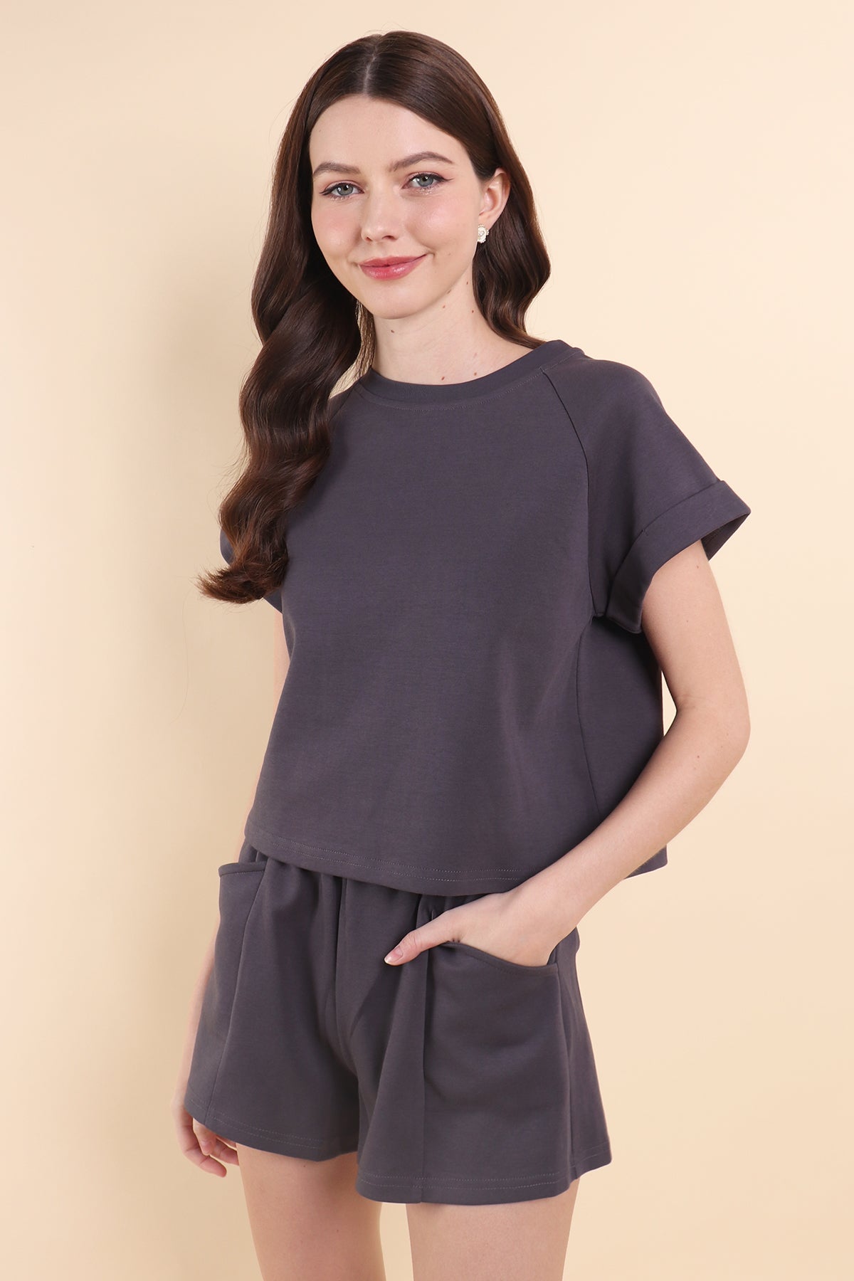 YUMI Cuff Sleeve Loungewear set