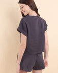 YUMI Cuff Sleeve Loungewear set