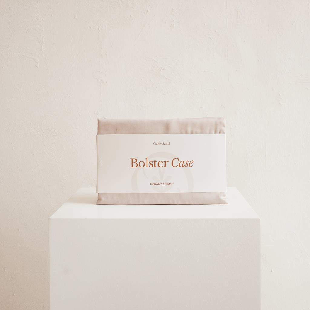 jeju ash grey tencel x naia bolster case